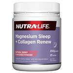 NutraLife Magnesium Sleep + Collagen Renew Berry Flavoured Powder 250g