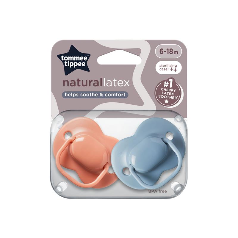 TOMMEE TIPPEE Explora 6-18 month Baby Boy 2x BPA Free Latex Cherry Teat Soother 