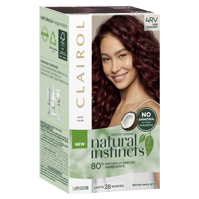 Buy Natural Instincts 4RV Dark Burgundy Semi Permanent Hair Colour Online  at Chemist Warehouse®