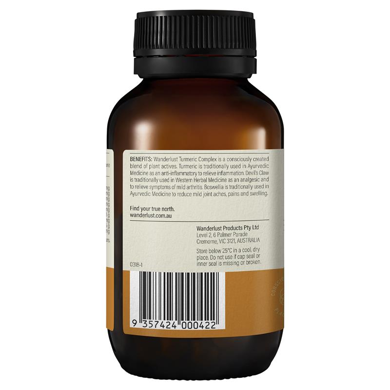 Buy Wanderlust Turmeric complex 60 Capsules Online at Chemist Warehouse®