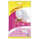 Bic Twin Blade Lady Disposable Razor 15 Pack