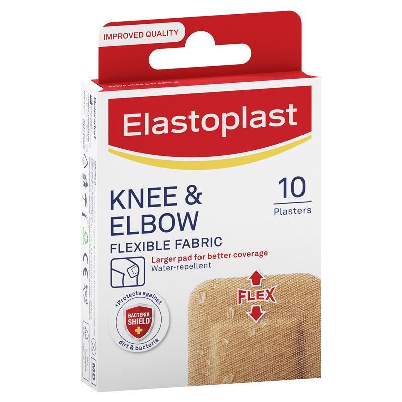Buy Elastoplast Flexible Fabric Knee And Elbow 10 Plasters Online at