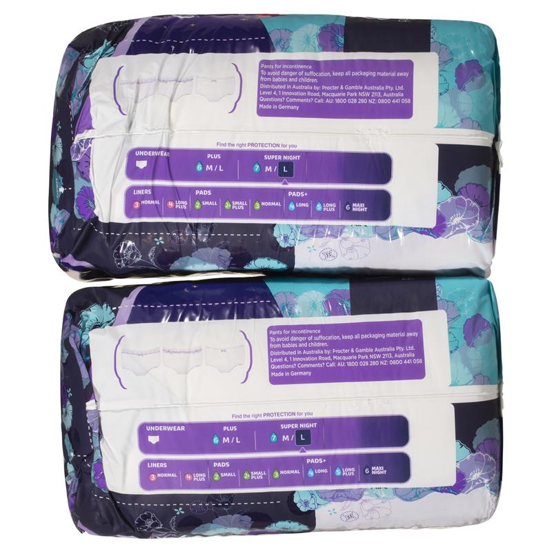 Buy Always Discreet Night Underwear Large Pants 7 Drop 16 Value Pack