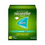 Nicorette Quit Smoking Extra Strength Nicotine Gum Spearmint 210 Pack