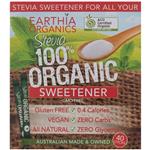 Earthia Organics Stevia 100% Natural Organic Sweetener Sticks 40 Pack