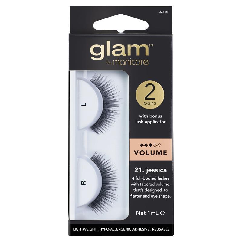 Buy Manicare 22186 Glam Eyelashes Jessica 2 Pack Online at Chemist