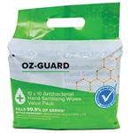 Oz Guard Antibacterial Hand Sanitising Wipes 10x10 Value Pack