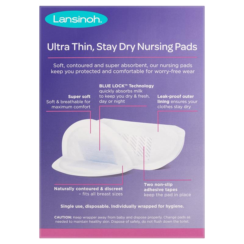 Lansinoh Stay Dry Nursing Pads, Medium - 60 ct