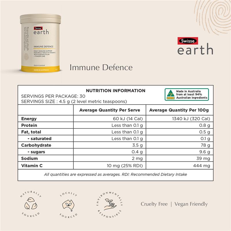 Buy Swisse Earth Immune Defence 135g Powder Online at Chemist Warehouse®