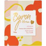 Byron Home Mum Triple Scented Soy Candle Freesia Cherry & Red Plum 240g