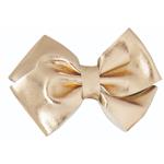 My Beauty Kids Hair Accessories Metallic Gold Bow Clip