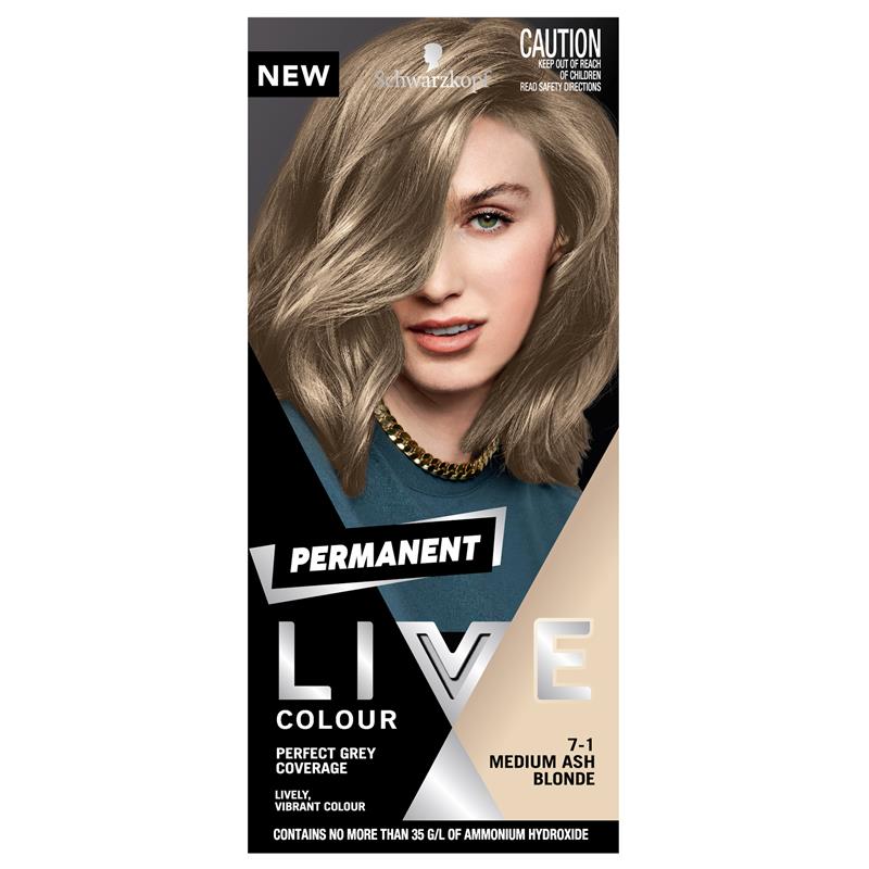 Buy Schwarzkopf Live Colour Permanent 7.1 Medium Ash Blonde at Chemist Warehouse®