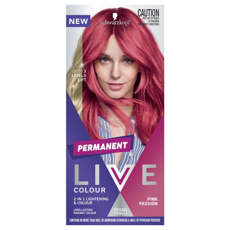 Buy Schwarzkopf Live Colour Permanent Pink Passion Online at Chemist  Warehouse®