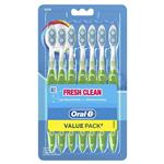 Oral B Toothbrush Fresh Clean Manual Medium 7 Pack 