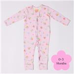 Bambi Mini Co. Wrigglesuit 0-3 Months Pink Festival Bloom
