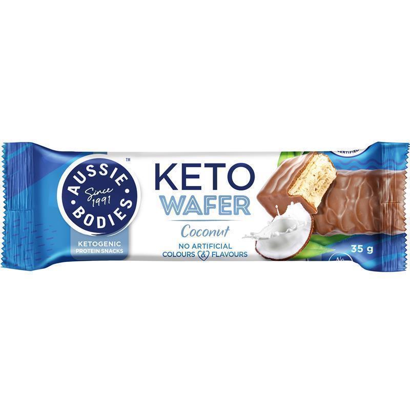Buy Aussie Bodies Keto Wafer Bar Coconut 35g Online at Chemist Warehouse®