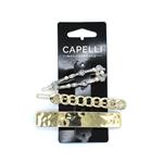 Capelli Ladies Metal Clip Gold 3 Pack