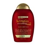 Ogx Frizz Free + Keratin Smoothing Oil 5 in 1 Benefits Shampoo For Frizzy Hair 385mL