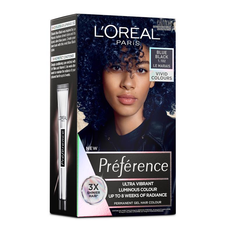 Buy L'Oreal Paris Preference Vivids Permanent Hair Colour  Le Marais  (Blue Black) Online at Chemist Warehouse®
