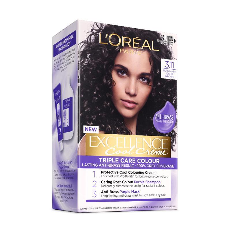 Buy L'Oreal Paris Excellence Cool Creme Permanent Hair Colour  Ultra  Ash Dark Brown Online at Chemist Warehouse®