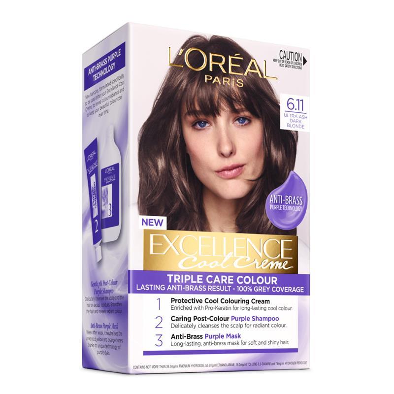 Buy L'Oreal Paris Excellence Cool Creme Permanent Hair Colour  Ultra  Ash Dark Blonde Online at Chemist Warehouse®