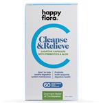 Happy Flora Cleanse & Relieve Laxative With Prebiotic & Aloe 60 Capsules Online Only