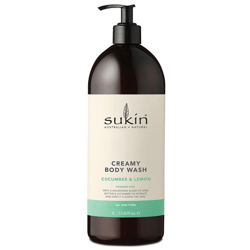 Buy Sukin Creamy Body Wash Cucumber & Lemon 1 Litre Pump Online at