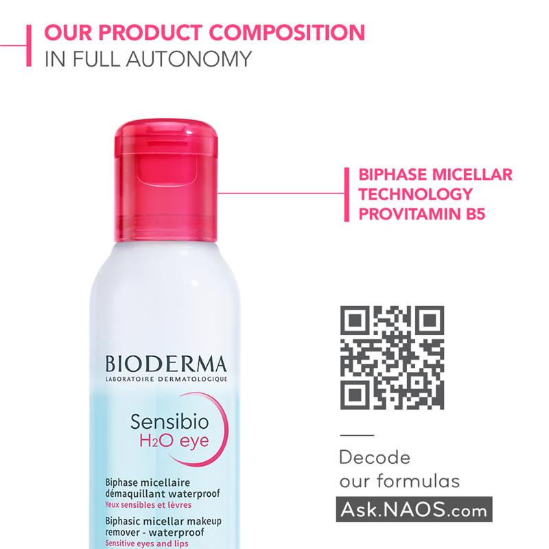 Buy Bioderma Sensibio H2o Eye Biphasic Micellar Makeup Remover For Sensitive Skin 125ml Online 