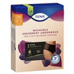 Tena Washable Absorbent Underwear Classic Noir Size 12-14