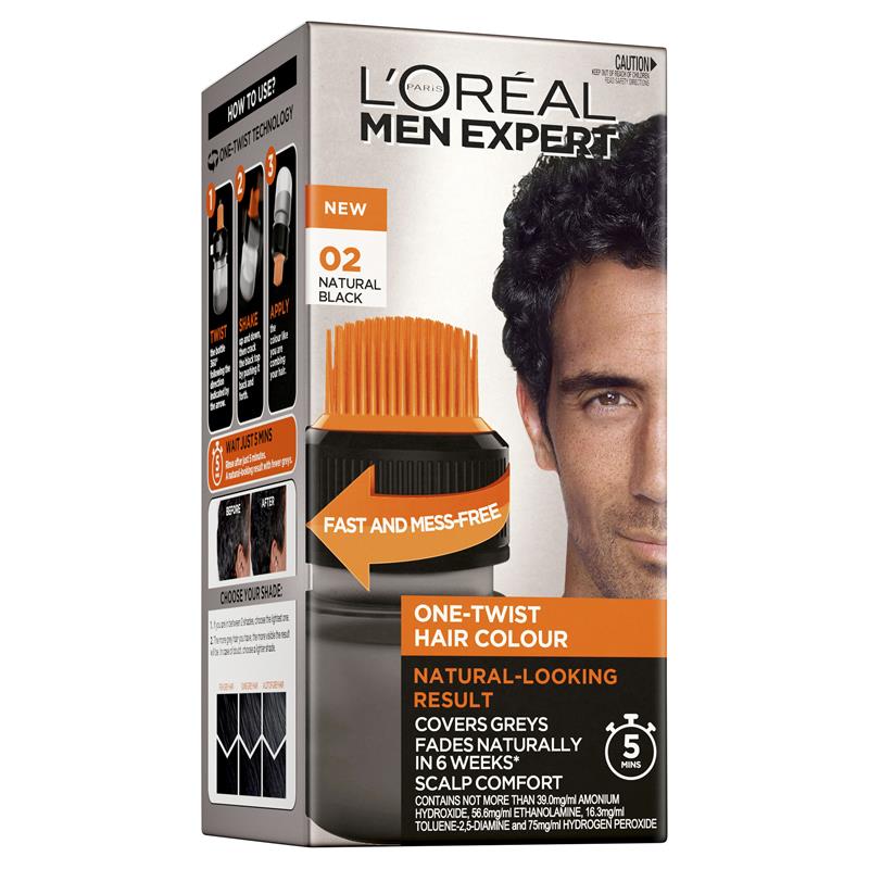 Buy L'Oreal Paris Men Expert Semi Permanent Hair Colour 02 Natural Black  Online at Chemist Warehouse®