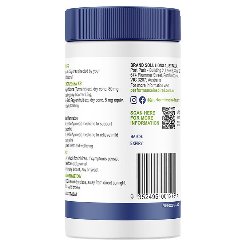 Buy Performance Inspired Turmeric 120 Capsules Online at Chemist Warehouse®