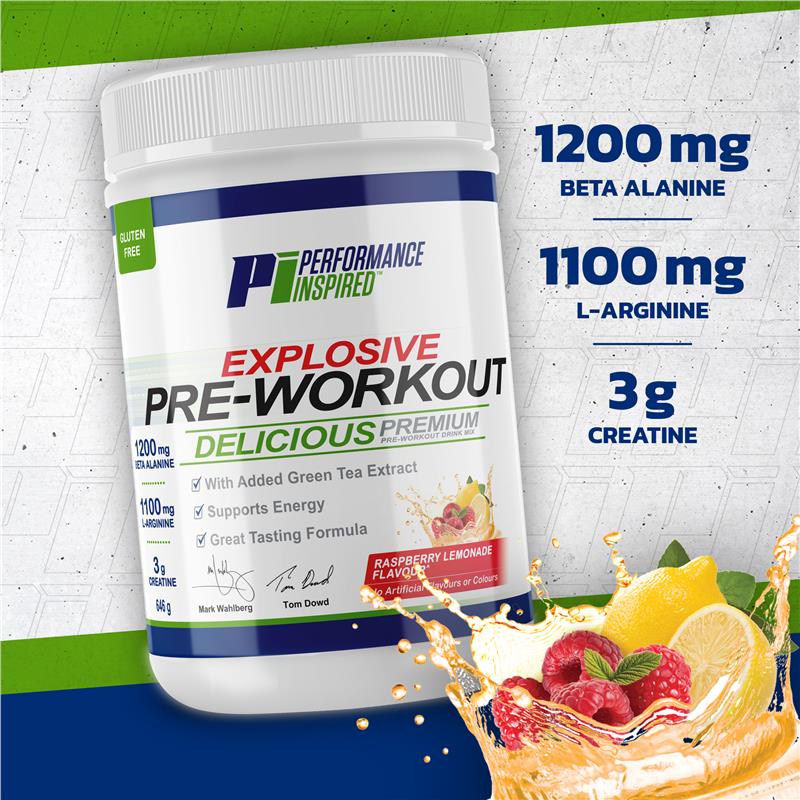Buy Performance Inspired Explosive PreWorkout Natural Raspberry