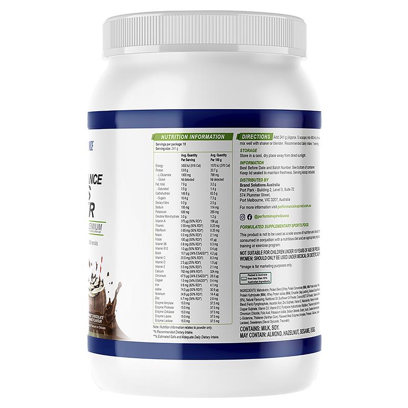 Buy Performance Inspired Mass Gainer Gourmet Chocolate Milkshake 2700g Online at Chemist Warehouse®