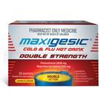 Maxigesic Cold & Flu Hot Drink Double Strength 10 Sachets - Paracetamol + Ibuprofen (S3)