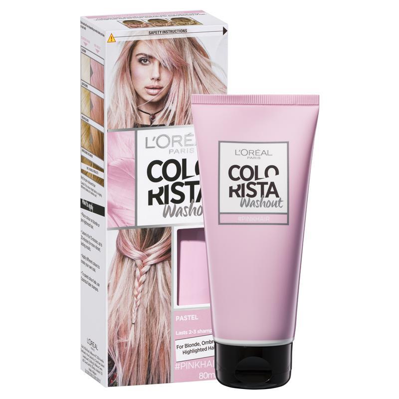 Buy L'Oreal Paris Colorista Semi-Permanent Hair Washout - Pink (Lasts up to  3 Shampoos) Online at Chemist Warehouse®