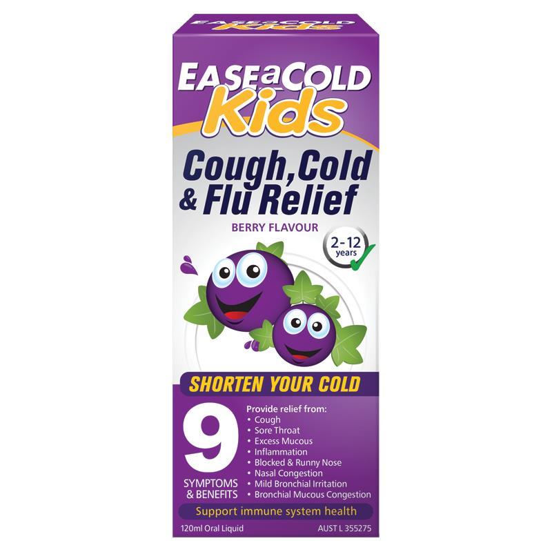 Buy Ease a Cold Kids Cough Cold and Flu 120ml Liquid Online at Chemist
