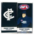 AFL Mascot Pocket Tissues Carlton 4 Pack