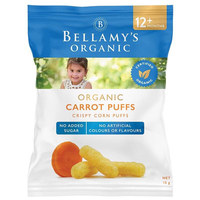 Buy Bellamy's Organic Carrot Puffs 15g 12m+ Online at Chemist Warehouse®