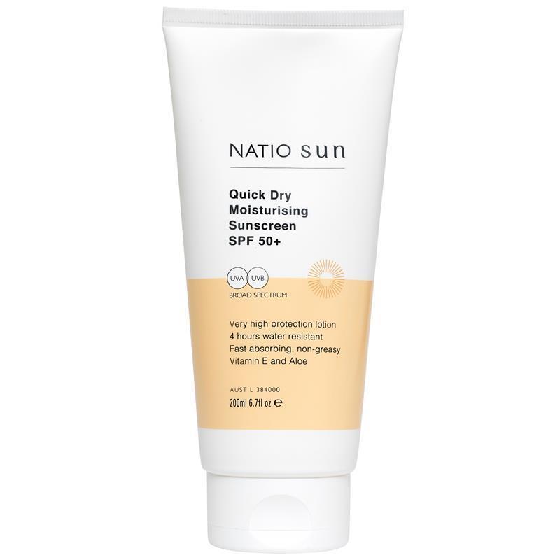 Natio Quick Dry Moisturising Sunscreen SPF 50+ 200ml product image
