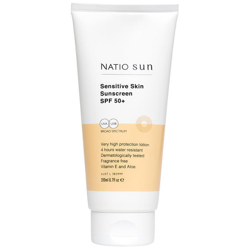 Natio Sensitive Skin Sunscreen SPF 50+ 200ml product image