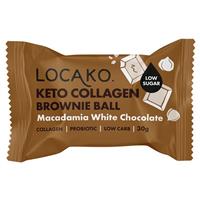 Buy Locako Keto Collagen Brownie Ball Macadamia White Choc 30g Online ...