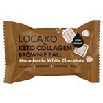 Locako Keto Collagen Brownie Ball Macadamia White Choc 30g