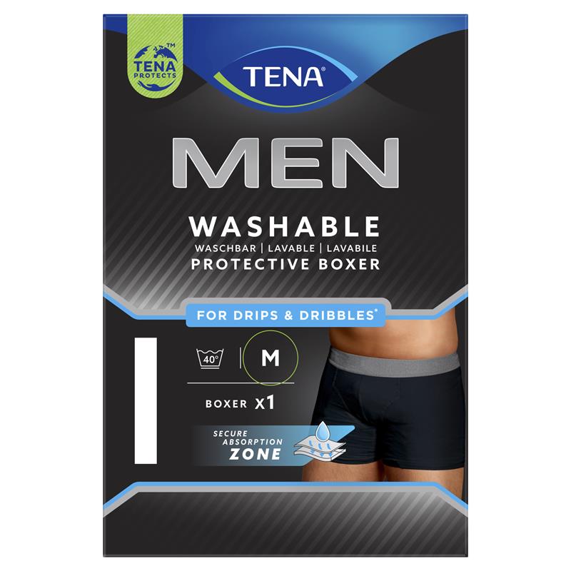 Buy Tena Men Washable Adult Underwear Boxer Medium 1 Pack Online at ...