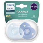 Avent Soothie Blue 0-6 Months 2 Pack