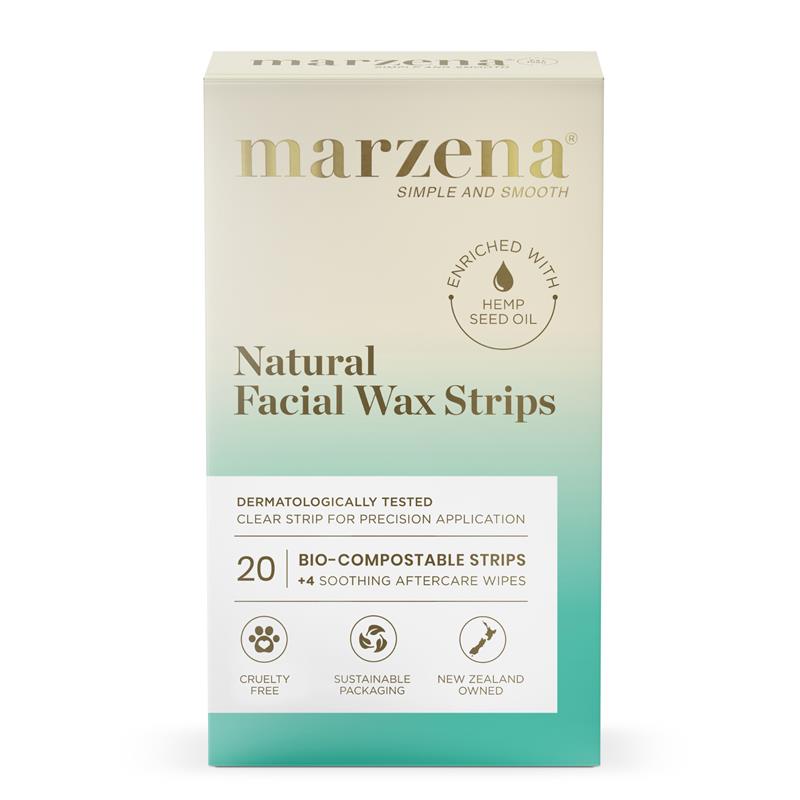 Buy Marzena Natural Facial Wax Strips 20 Pack Online at Chemist Warehouse®
