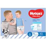 Huggies Ultra Dry Nappies Boy Size 6 Jumbo 60 Pack