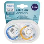 Avent Ultra Air Soother 0-6 Months Animals 2 Pack