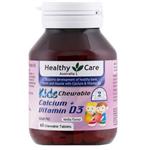 Healthy Care Kids Calcium + Vitamin D3 60 Chewable Tablets