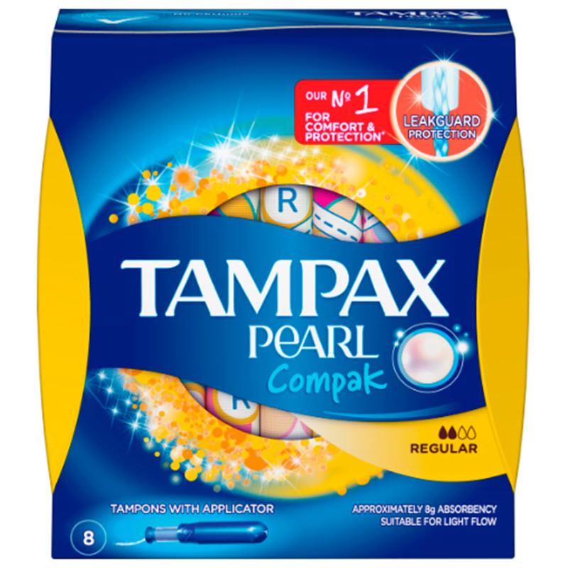 Buy Tampax Compak Pearl Regular 8 Pack Online at Chemist Warehouse®