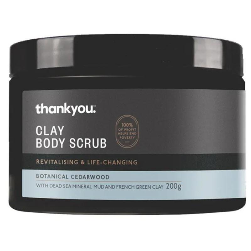 Buy Thankyou Botanical Cedarwood Clay Body Scrub 200g Online at Chemist